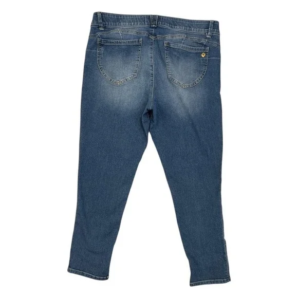 Democracy Ab-Solution Cropped Stretch Jeans Size 14 Casual Chic Wardrobe Basic - Picture 7 of 8